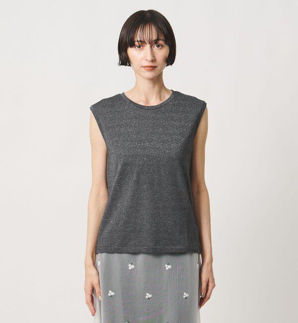UNITED ARROWS「ラメ テンジク ノースリーブ カットソー」|Tシャツ・カットソー|