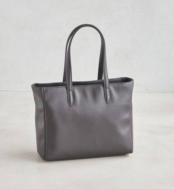 UNITED ARROWS green label relaxing「【WEB限定】GLR レザーライク ファンクショナル ワイド トートバッグ」|トートバッグ|DK.GRAY
