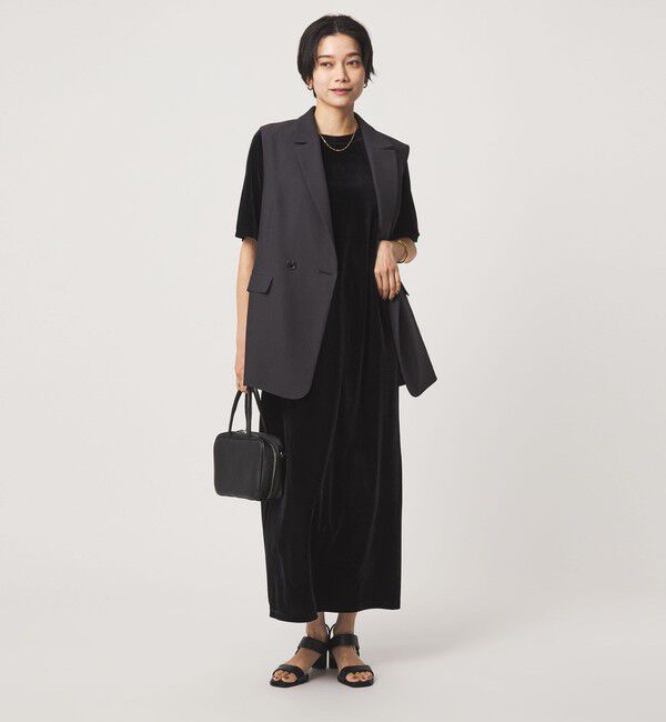 UNITED ARROWS green label relaxing「ベロア ショートスリーブ ワンピース」|ワンピース|