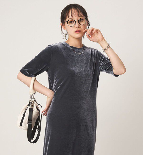 UNITED ARROWS green label relaxing「ベロア ショートスリーブ ワンピース」|ワンピース|