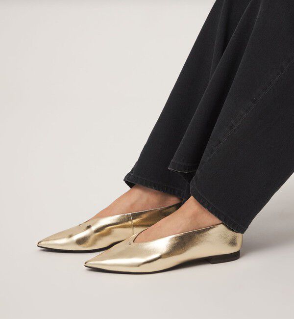 UNITED ARROWS green label relaxing「メタルチップ ソフトフラットシューズ 撥水」|ローファー|