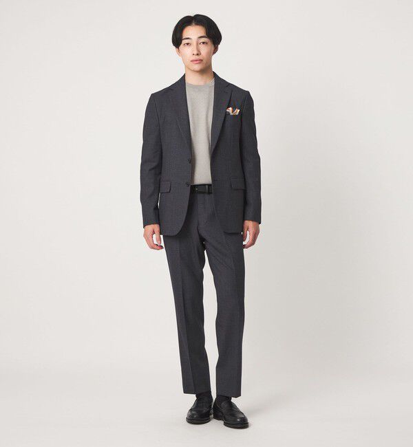UNITED ARROWS green label relaxing「A+ MOULINE ポリエステル クルーネック ニット」|ニット・セーター|