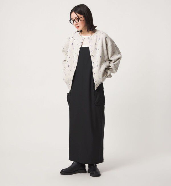 UNITED ARROWS green label relaxing「【WEB限定】＜at ease＞ダブルフェイス クルーネック カットソー カーディガン」|カーディガン|