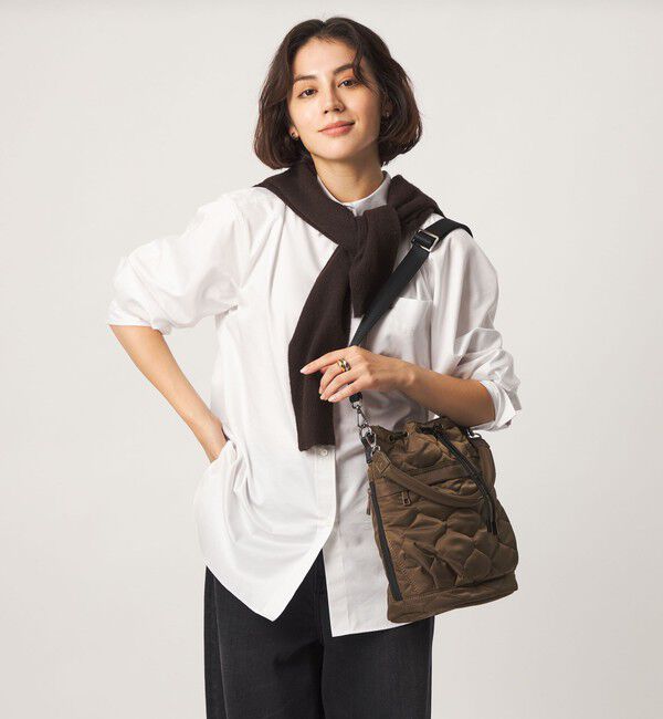 UNITED ARROWS green label relaxing「【WEB限定】＜PARTE＞キルティング ドロストバッグ / ショルダーバッグ はっ水」|ショルダー・メッセンジャー|