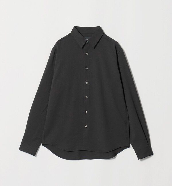 UNITED ARROWS green label relaxing「【WEB限定】JUST fit ウールライク 長袖 シャツ」|シャツ・ブラウス|BLACK