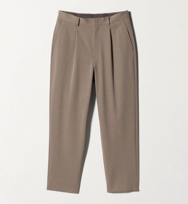 BEAUTY&YOUTH UNITED ARROWS「アルガン トロ 1プリーツ テーパード スラックス NO.7 ストレッチ」|チノ|