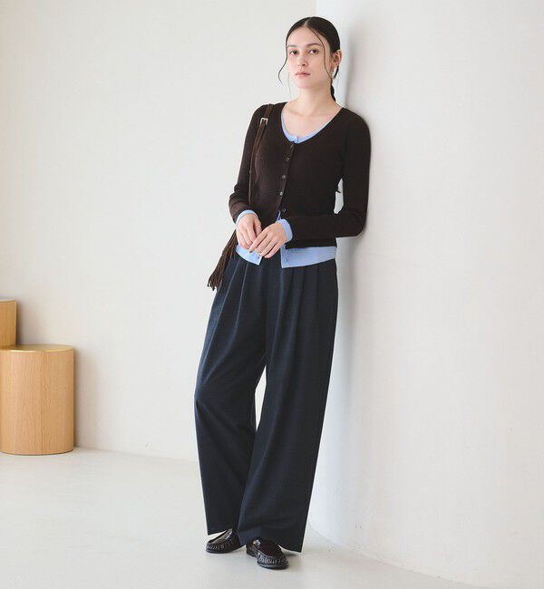 BEAUTY&YOUTH UNITED ARROWS「毛ポリエステルブレンド ワイドタックパンツ 防シワ ウォッシャブル」|その他|