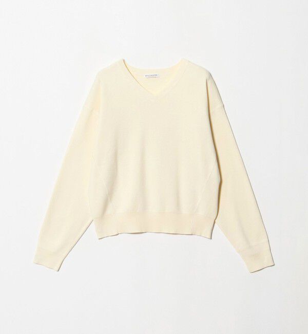 BEAUTY&YOUTH UNITED ARROWS「ソフトコットン Vネック スムース ニットプルオーバー ウォッシャブル」|ニット・セーター|OFF WHITE