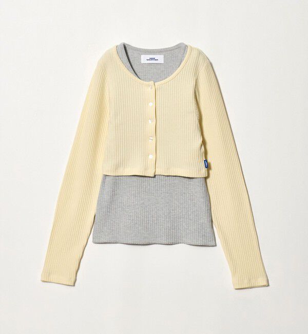 NICE WEATHER「＜NICE WEATHER＞レイヤード リブニット カーディガン」|ニット・セーター|