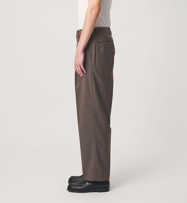BEAUTY&YOUTH UNITED ARROWS「ウールブレンド 1プリーツ テーパード スラックス NO.9 ウォッシャブル」|チノ|