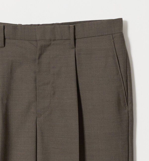 BEAUTY&YOUTH UNITED ARROWS「ウールブレンド 1プリーツ テーパード スラックス NO.9 ウォッシャブル」|チノ|