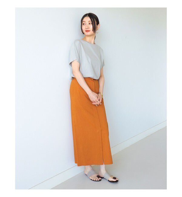 BEAMS SELECTION for WOMEN「ATON / スビンコットン キャップスリーブ Tシャツ」|Tシャツ・カットソー|