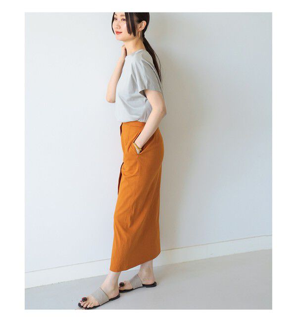 BEAMS SELECTION for WOMEN「ATON / スビンコットン キャップスリーブ Tシャツ」|Tシャツ・カットソー|