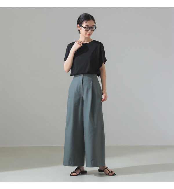 BEAMS SELECTION for WOMEN「ATON / スビンコットン キャップスリーブ Tシャツ」|Tシャツ・カットソー|