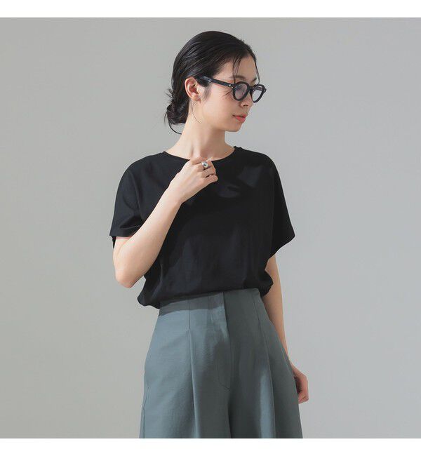 BEAMS SELECTION for WOMEN「ATON / スビンコットン キャップスリーブ Tシャツ」|Tシャツ・カットソー|