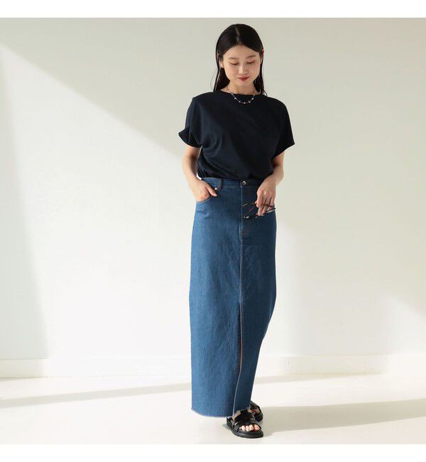 BEAMS SELECTION for WOMEN「ATON / スビンコットン キャップスリーブ Tシャツ」|Tシャツ・カットソー|