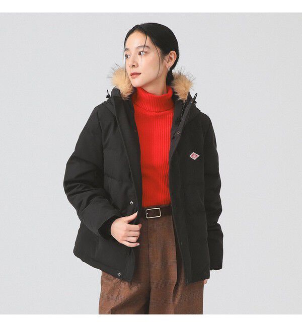 BEAMS SELECTION for WOMEN「DANTON / FAKE FUR HOODED DOWN JACKET 25AW」|ダウン|090_BLACK