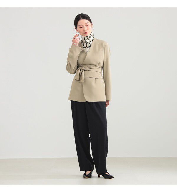 Demi-Luxe BEAMS 「ドライカルゼ ベルテッド ジャケット」|ダッフルコート|