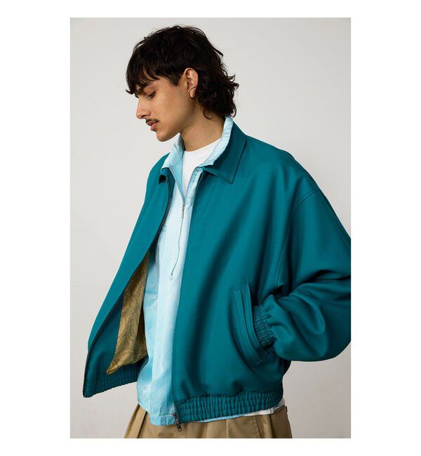 BEAMS「ギャバ ジップ ブルゾン」|ブルゾン・スタジャン|TURQUOISE