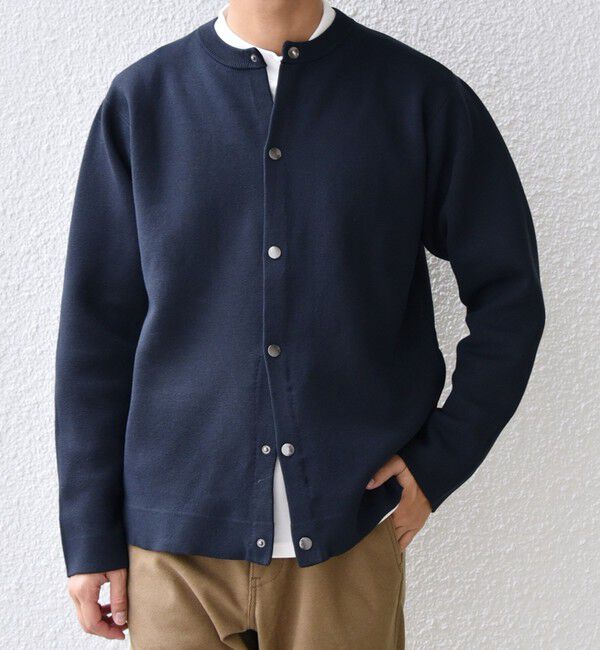 SHIPS any「SHIPS any: 〈手洗い可能〉ミラノリブ クルーネック カーディガン 26AW◆」|カーディガン|ネイビー
