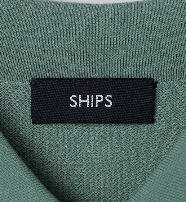 SHIPS「SHIPS:〈手洗い可能/抗菌防臭〉16ゲージ インレイ ロングスリーブ ポロニット」|ニット・セーター|