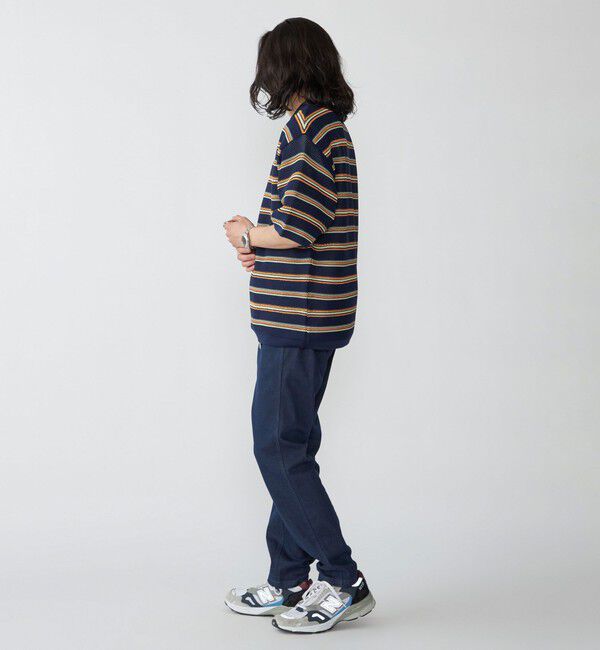 SHIPS「SHIPS:〈手洗い可能〉Amossa(R) メッシュ ボーダー ニット Tシャツ」|ニット・セーター|