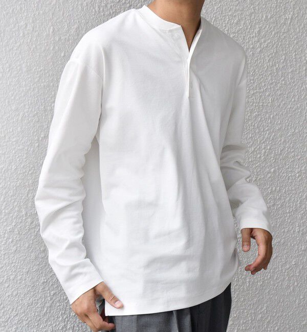 SHIPS any「SHIPS any:〈抗菌防臭/遮熱等〉マルチファンクション ヘンリーネック Tシャツ(ロンT)◇」|Tシャツ・カットソー|