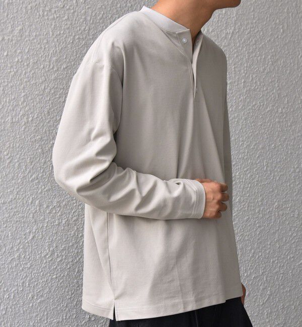SHIPS any「SHIPS any:〈抗菌防臭/遮熱等〉マルチファンクション ヘンリーネック Tシャツ(ロンT)◇」|Tシャツ・カットソー|