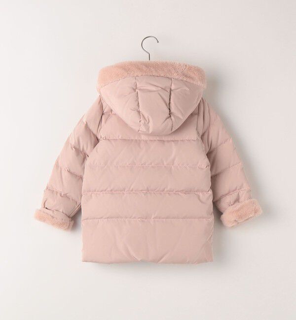 SHIPS KIDS「SHIPS KIDS:100～130cm /〈撥水/手洗い可能〉ミディアム丈 リサイクル ダウン フーディー」|ダウン|