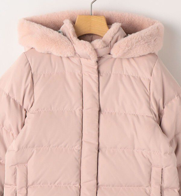 SHIPS KIDS「SHIPS KIDS:100～130cm /〈撥水/手洗い可能〉ミディアム丈 リサイクル ダウン フーディー」|ダウン|