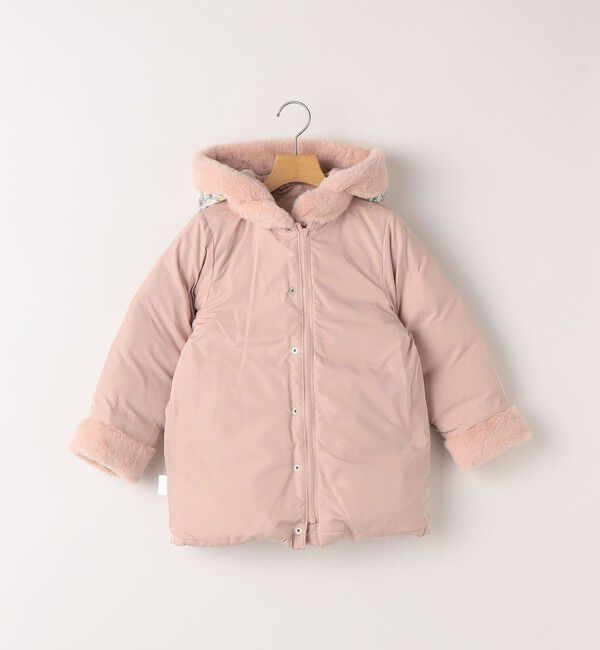 SHIPS KIDS「SHIPS KIDS:100～130cm /〈撥水/手洗い可能〉ミディアム丈 リサイクル ダウン フーディー」|ダウン|