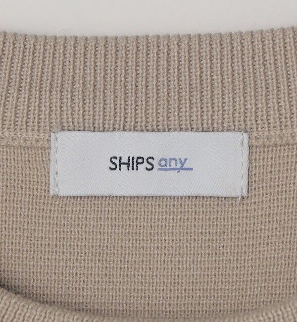 SHIPS any「SHIPS any:〈手洗い可能〉ミラノリブ コットンライク クルーネック ニット◇」|ニット・セーター|