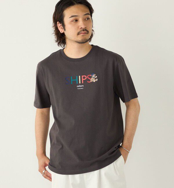 SHIPS Colors 「SHIPS Colors:TeddyBear(R) コラボ Tシャツ◇」|Tシャツ・カットソー|チャコールグレー