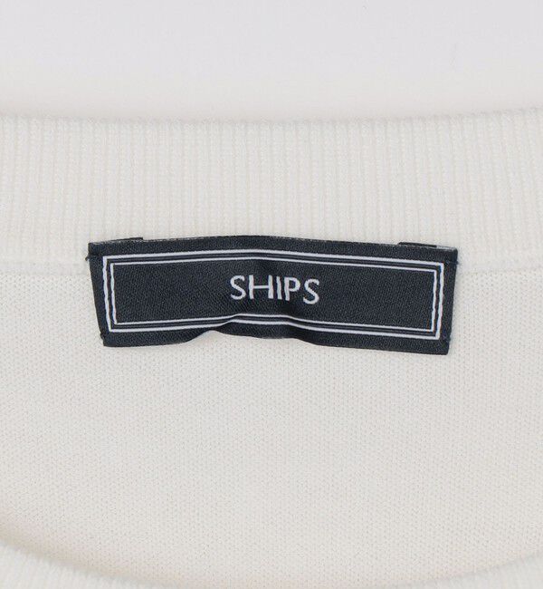 SHIPS「SHIPS:〈接触冷感〉 ICE COTTON クルーネック ショート スリーブ ニット Tシャツ」|ニット・セーター|