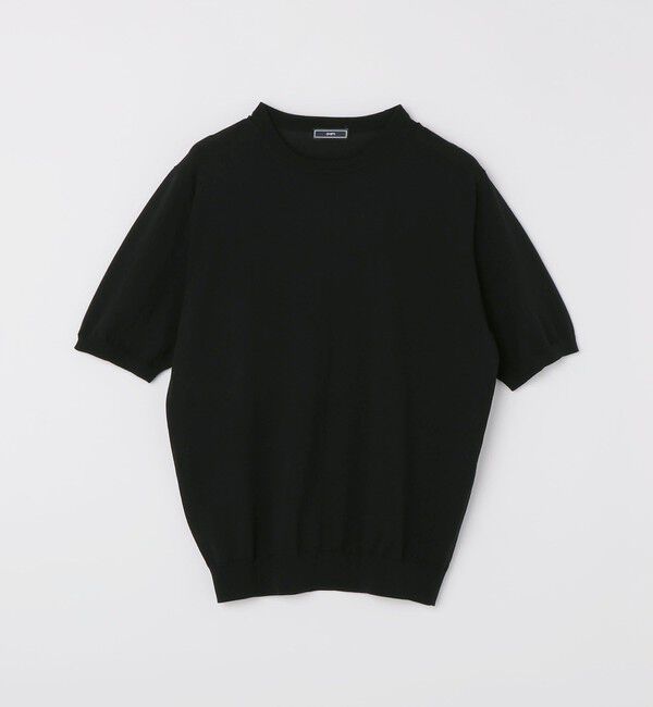 SHIPS「SHIPS:〈接触冷感〉 ICE COTTON クルーネック ショート スリーブ ニット Tシャツ」|ニット・セーター|