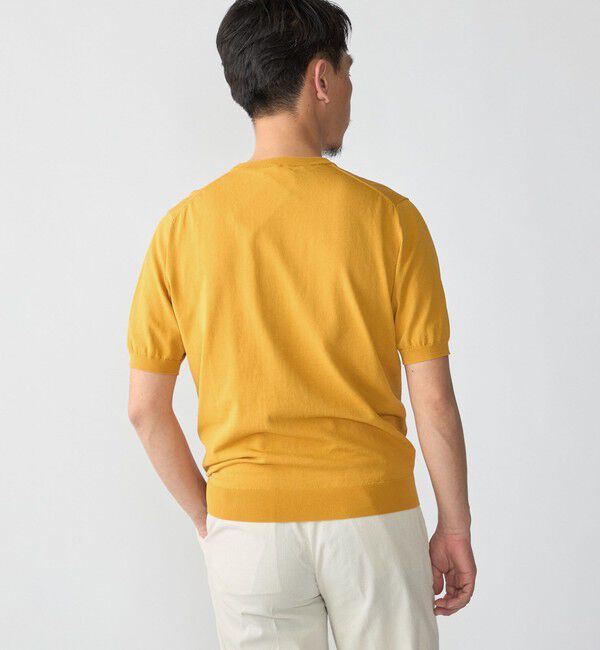 SHIPS「SHIPS:〈接触冷感〉 ICE COTTON クルーネック ショート スリーブ ニット Tシャツ」|ニット・セーター|