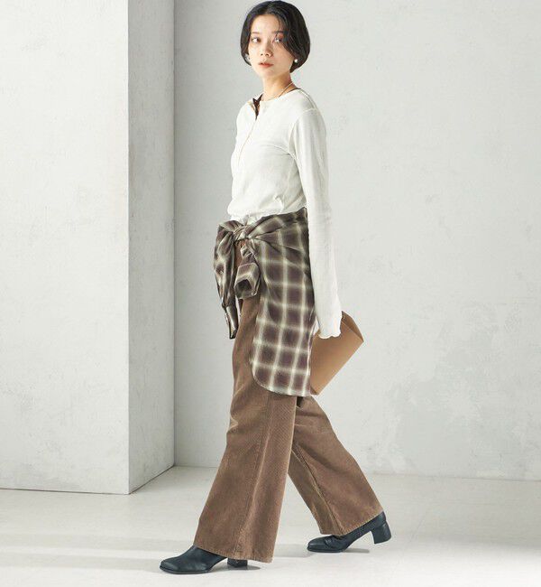 SHIPS for women「【SHIPS別注】miller:シアー ヘンリー ネック ロング スリーブ TEE 26AW」|Tシャツ・カットソー|
