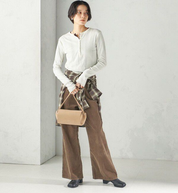 SHIPS for women「【SHIPS別注】miller:シアー ヘンリー ネック ロング スリーブ TEE 26AW」|Tシャツ・カットソー|