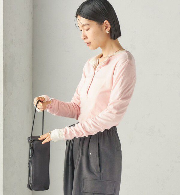 SHIPS for women「【SHIPS別注】miller:シアー ヘンリー ネック ロング スリーブ TEE 26AW」|Tシャツ・カットソー|