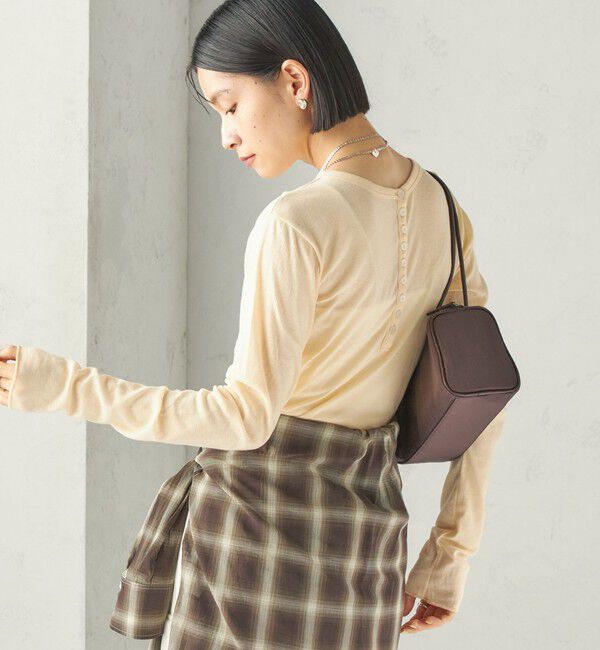 SHIPS for women「【SHIPS別注】miller:シアー ヘンリー ネック ロング スリーブ TEE 26AW」|Tシャツ・カットソー|クリーム