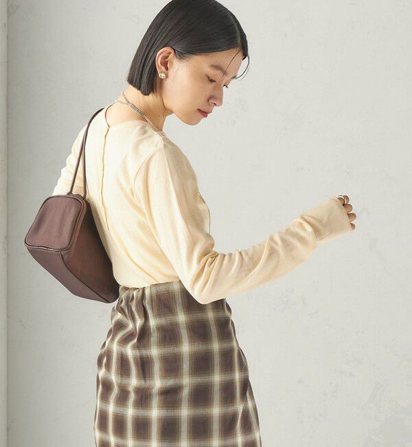 SHIPS for women「【SHIPS別注】miller:シアー ヘンリー ネック ロング スリーブ TEE 26AW」|Tシャツ・カットソー|