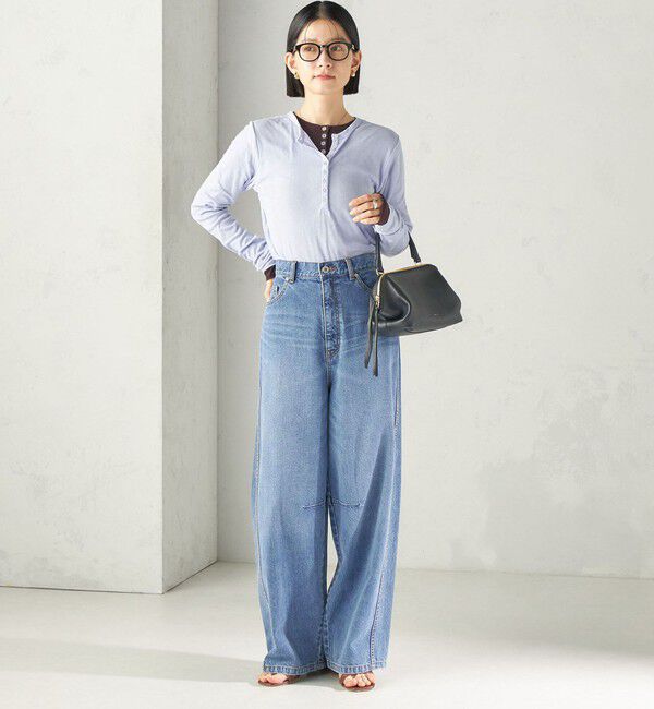 SHIPS for women「【SHIPS別注】miller:シアー ヘンリー ネック ロング スリーブ TEE 26AW」|Tシャツ・カットソー|