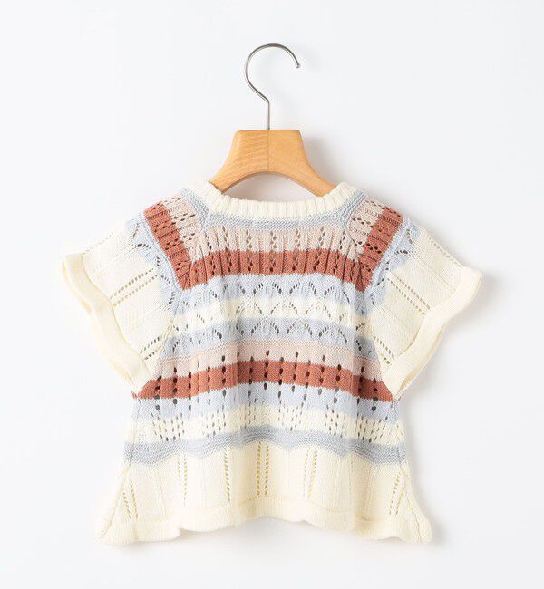 SHIPS KIDS「SHIPS KIDS:100～130cm/ニット レーストップス」|ニット・セーター|