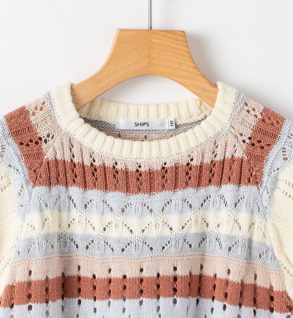 SHIPS KIDS「SHIPS KIDS:100～130cm/ニット レーストップス」|ニット・セーター|