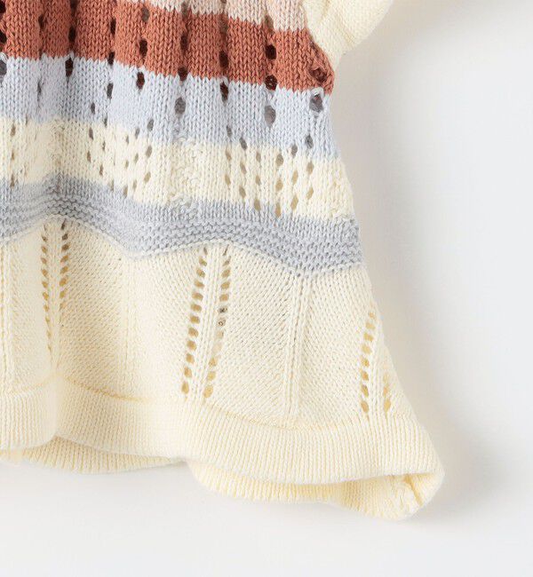 SHIPS KIDS「SHIPS KIDS:100～130cm/ニット レーストップス」|ニット・セーター|