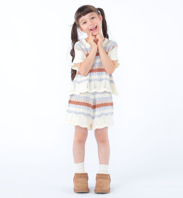 SHIPS KIDS「SHIPS KIDS:100～130cm/ニット レーストップス」|ニット・セーター|