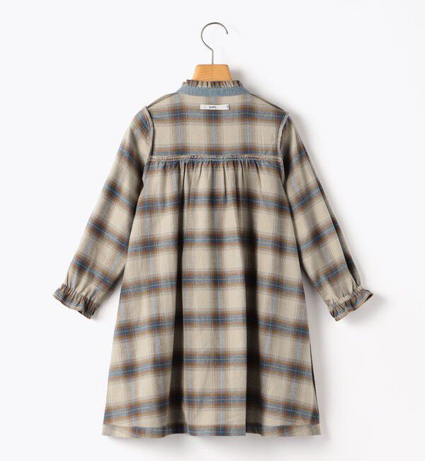 SHIPS KIDS「SHIPS KIDS:140～150cm / ネル チェック ワンピース」|ワンピース|