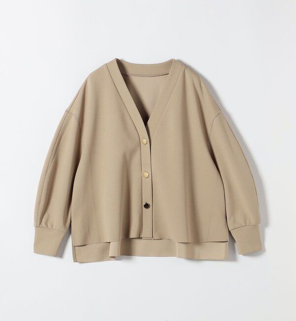 quaranciel「《追加予約》〈手洗い可能〉カットジョーゼット Vネック ワイド カーディガン」|カーディガン|