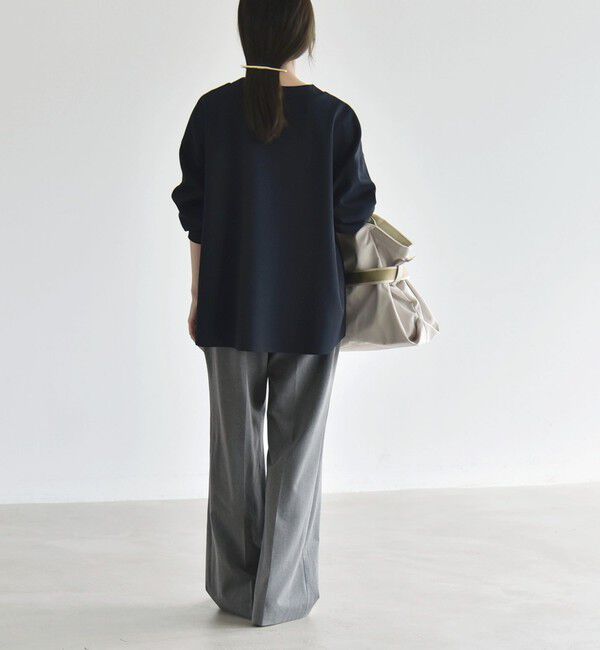 quaranciel「《追加予約》〈手洗い可能〉カットジョーゼット Vネック ワイド カーディガン」|カーディガン|