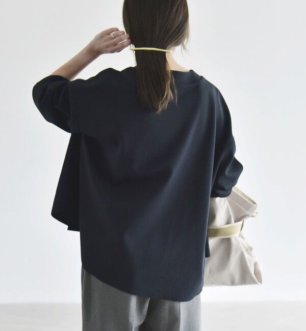 quaranciel「《追加予約》〈手洗い可能〉カットジョーゼット Vネック ワイド カーディガン」|カーディガン|
